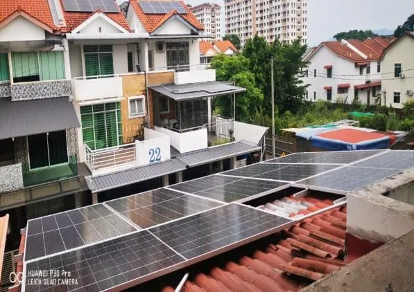 Residential solar PV installation in Butterworth, Penang