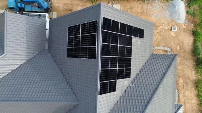 Rooftop solar panels on a home in Sungai Petani, Kedah